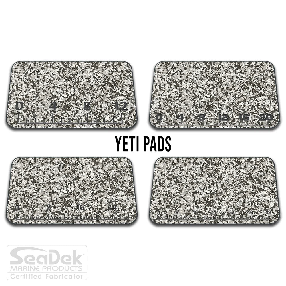 USATuff SeaDek ruler cooler pad for YETI – SnowCamo/DarkGray EVA foam pad with built-in fish measuring ruler; non-skid, custom-fit YETI cooler top accessory.