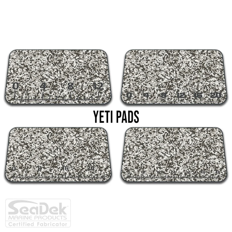  USATuff SeaDek ruler cooler pad for YETI – SnowCamo/DarkGray EVA foam pad with built-in fish measuring ruler; non-skid, custom-fit YETI cooler top accessory.
