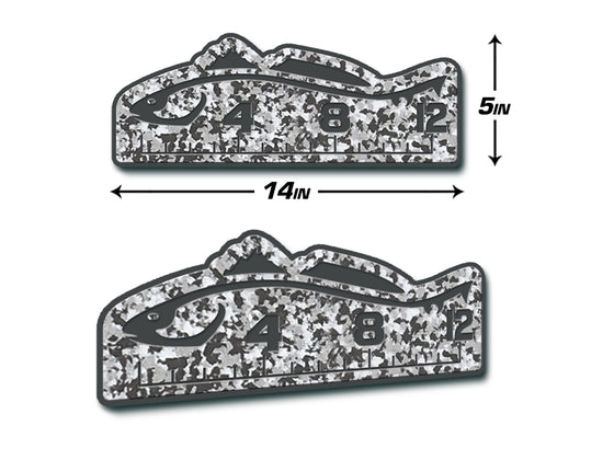 USATuff Fish Measuring Ruler / 12" Redfish Design / SeaDek Marine Mat EVA