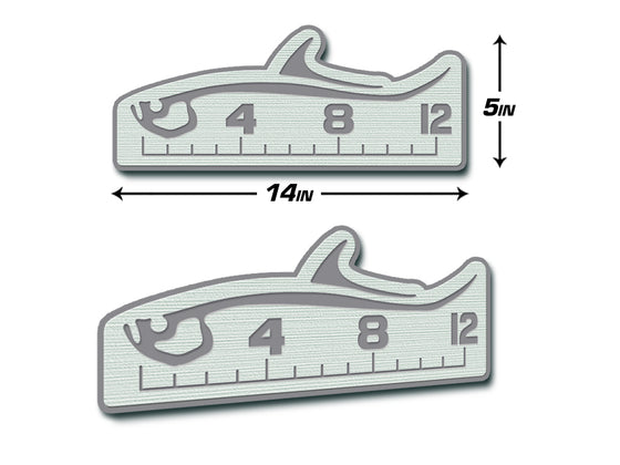 USATuff Fish Measuring Ruler / 12" Tarpon Design / SeaDek Marine Mat EVA