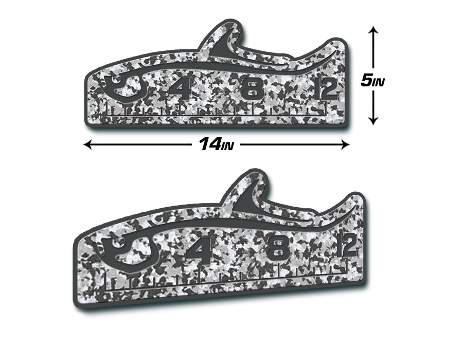 USATuff Fish Measuring Ruler / 12" Tarpon Design / SeaDek Marine Mat EVA