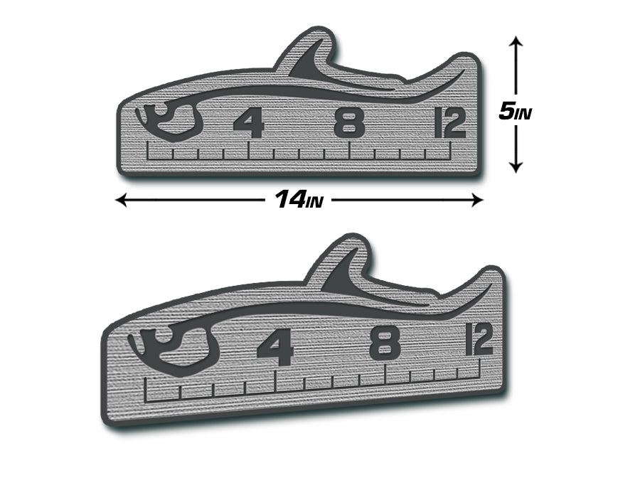 USATuff Fish Measuring Ruler / 12" Tarpon Design / SeaDek Marine Mat EVA