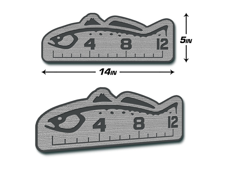 USATuff Fish Measuring Ruler / 12" Trout Design / SeaDek Marine Mat EVA