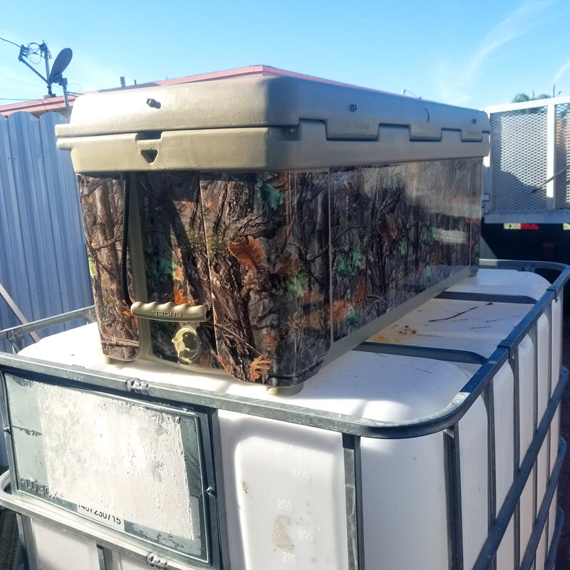 USATuff Vinyl Cooler Wrap Decal Sticker Kit - Woodland Camo