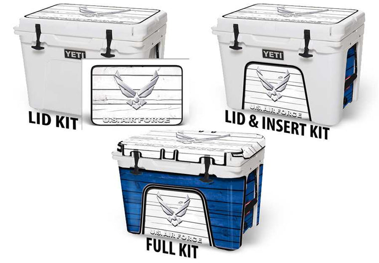 USATuff Cooler Accessories Ice Chest Graphic Sticker Decal Kits - US AIR FORCE