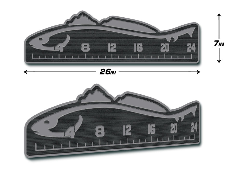 USATuff Fish Measuring Ruler / 24" Redfish Design / SeaDek Marine Mat EVA