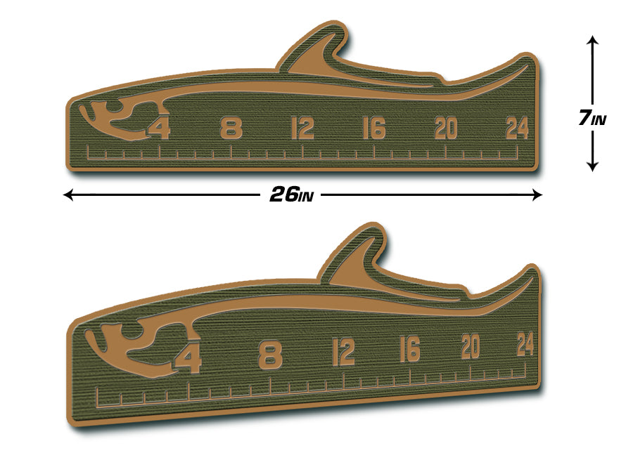 USATuff Fish Measuring Ruler / 24" Tarpon Design / SeaDek Marine Mat EVA
