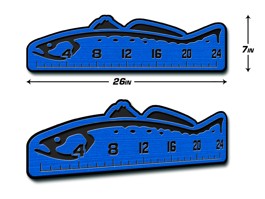 USATuff Fish Measuring Ruler / 24" Trout Design / SeaDek Marine Mat EVA
