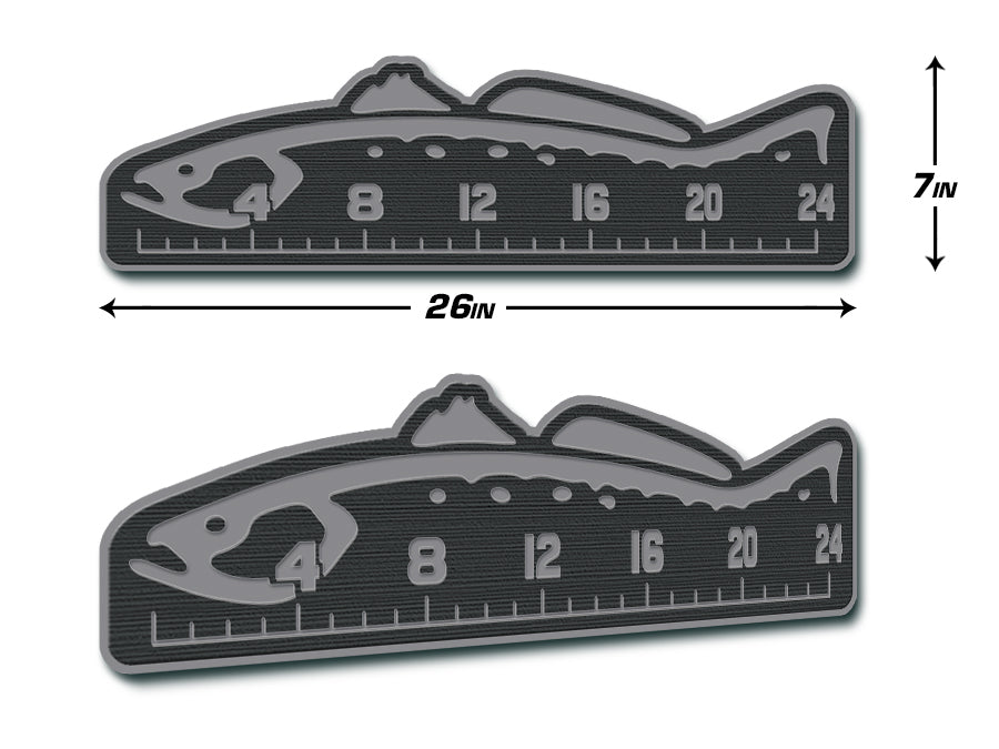 USATuff Fish Measuring Ruler / 24" Trout Design / SeaDek Marine Mat EVA