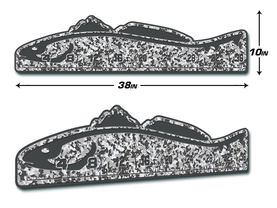 USATuff Fish Measuring Ruler / 36" Redfish Design / SeaDek Marine Mat EVA