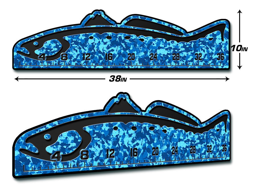 USATuff Fish Measuring Ruler / 36" Trout Design / SeaDek Marine Mat EVA