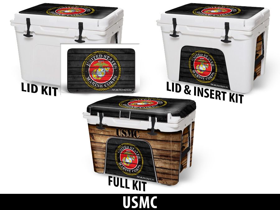 USATuff Cooler Accessories Ice Chest Graphic Sticker Decal Kits - USMC