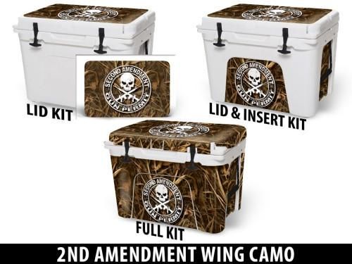 USATuff Cooler Accessories Ice Chest Graphic Sticker Decal Kits - 2nd Amendment Wing Camo