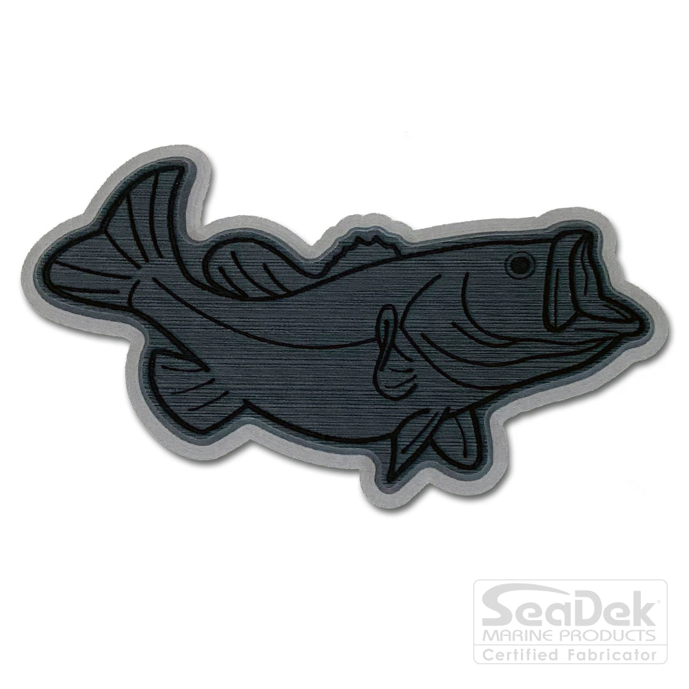 Seadek 3D Decals by USATuff.com in Bass Fish Design in Bimini Blue Black