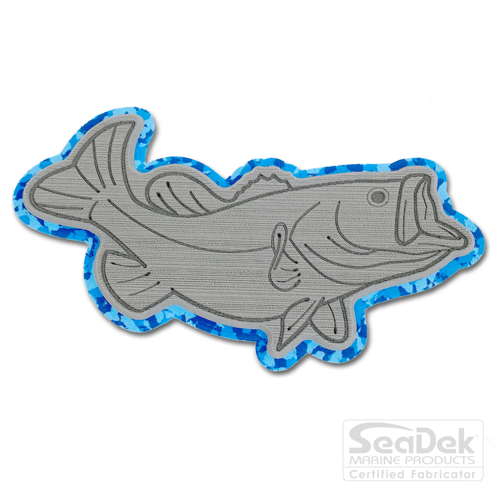 Seadek 3D Decals by USATuff.com in Bass Design in Storm Gray Aqua Camo
