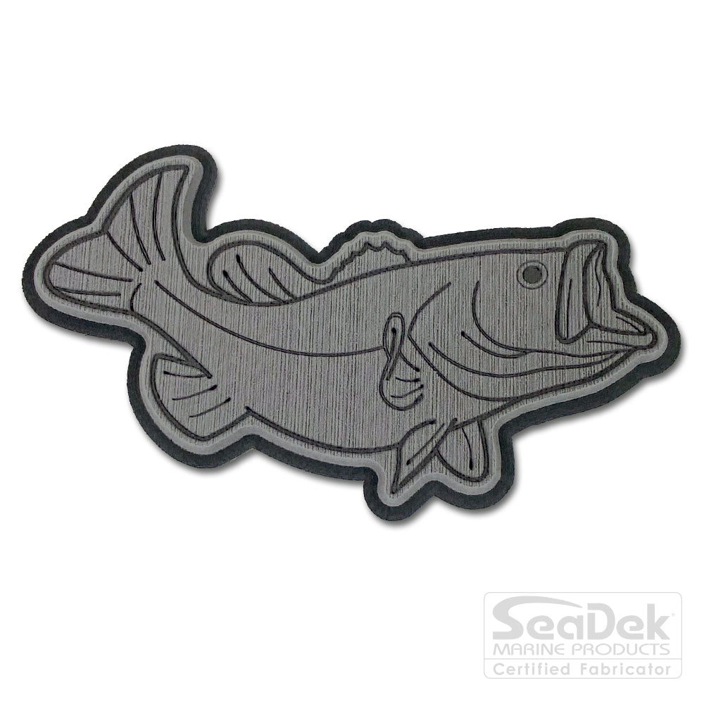Seadek 3D Decals by USATuff.com in Bass Design in Storm Gray Dark Gray