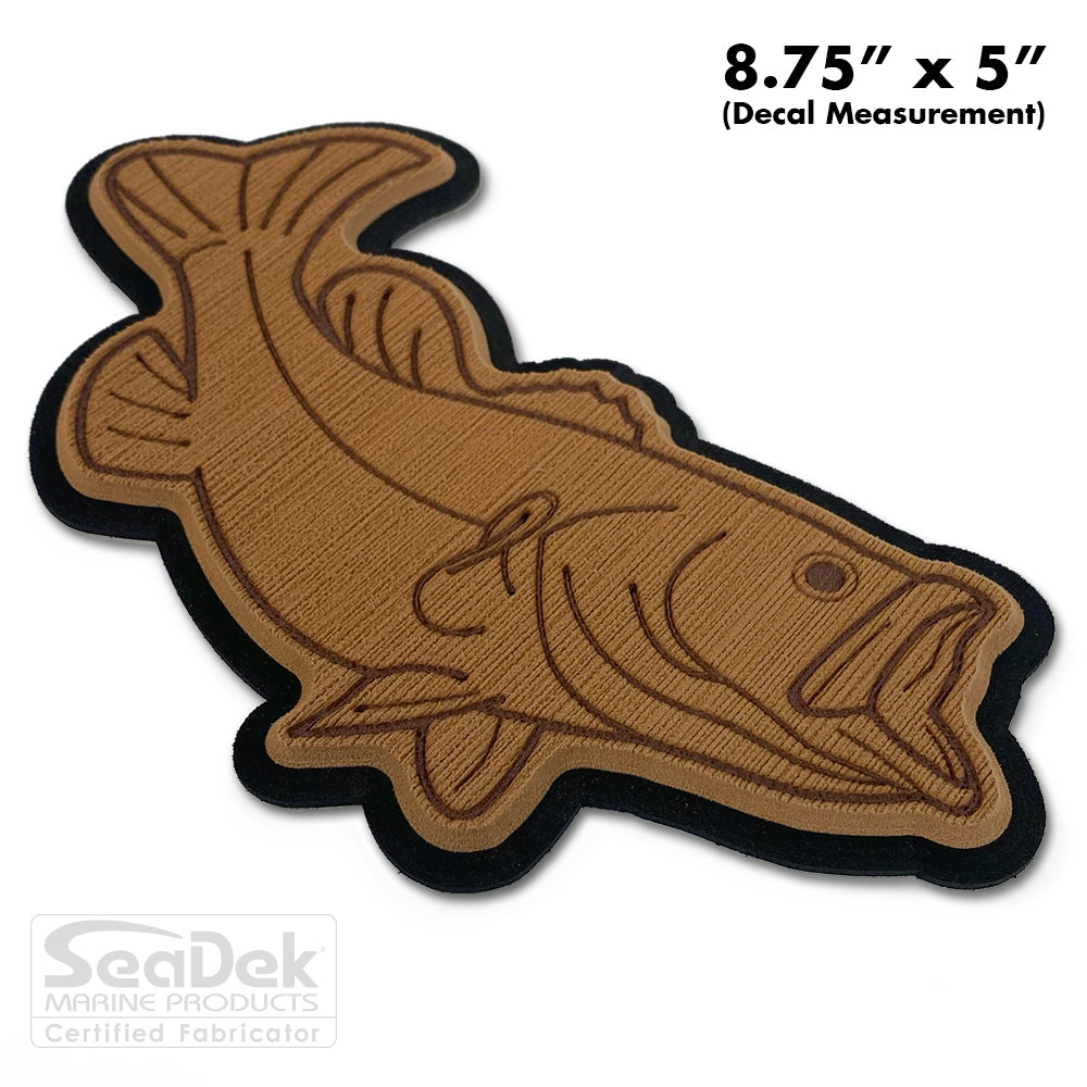 Seadek 3D Decals by USATuff.com in Bass Design in Tan Black