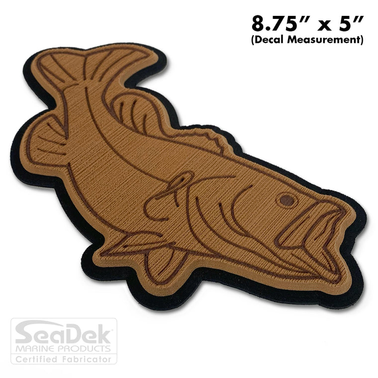 Seadek 3D Decals by USATuff.com in Bass Design in Tan Black