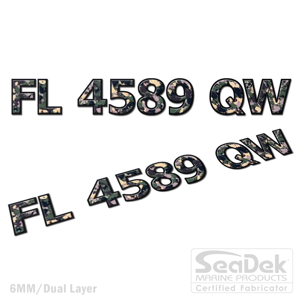 USATuff Boat Registration Numbers 3D Raised Decals 3" www.usatuff.com
