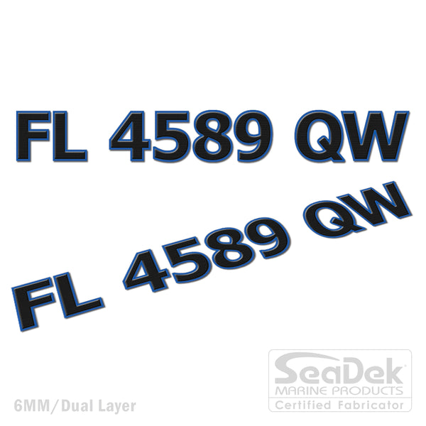 Custom Registration Boat Number Stickers 3" Regulation Size