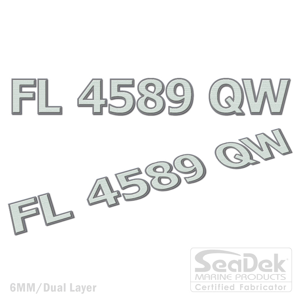 Custom Registration Boat Number Stickers