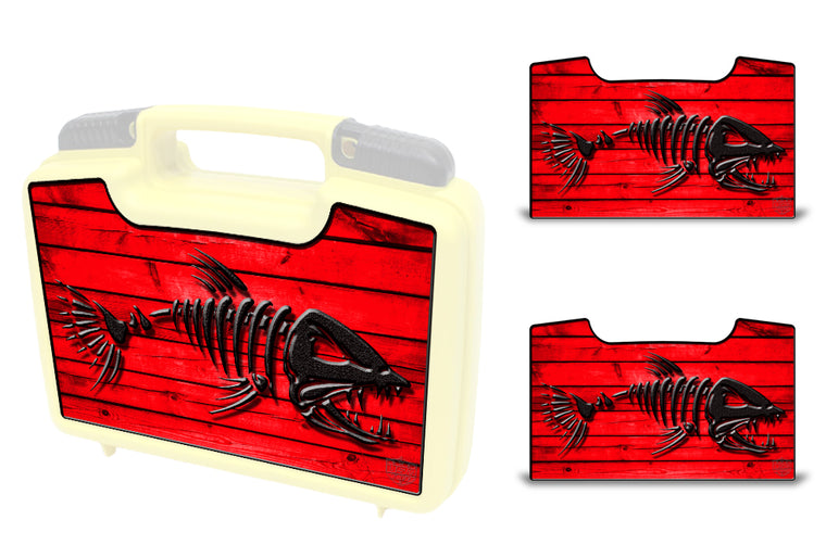USATuff Wrap For Cliff Outdoors Bugger Beast and Bugger Junior Fly Boxes Graphic Sticker Decal Kits Bonefish Red