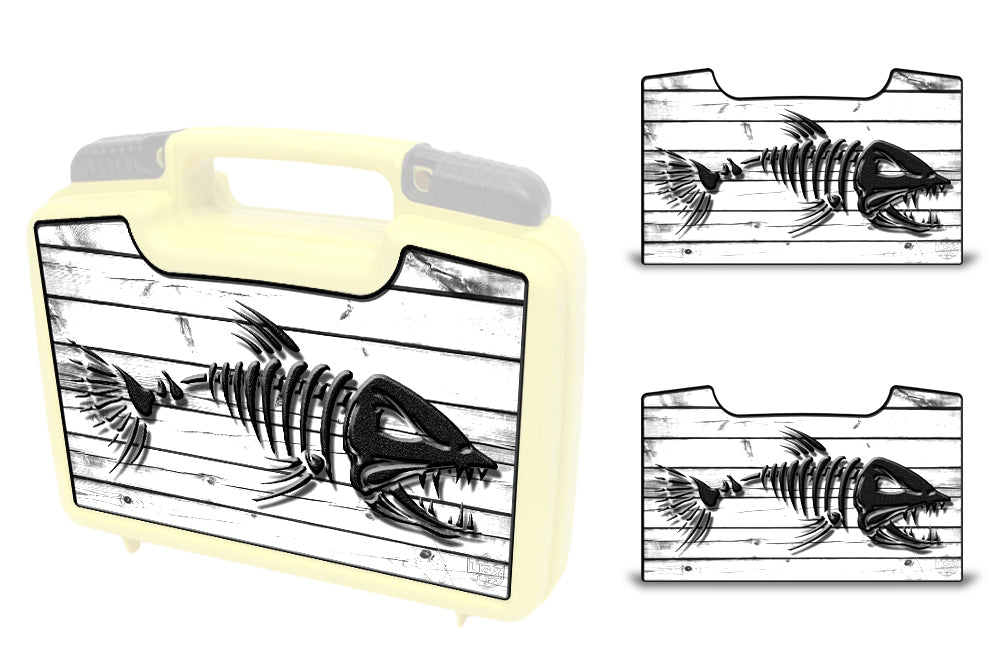 USATuff Wrap For Cliff Outdoors Bugger Beast and Bugger Junior Fly Boxes Graphic Sticker Decal Kits Bonefish White