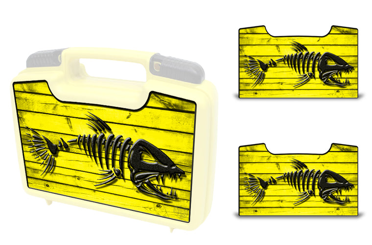 USATuff Wrap For Cliff Outdoors Bugger Beast and Bugger Junior Fly Boxes Graphic Sticker Decal Kits Bonefish Yellow