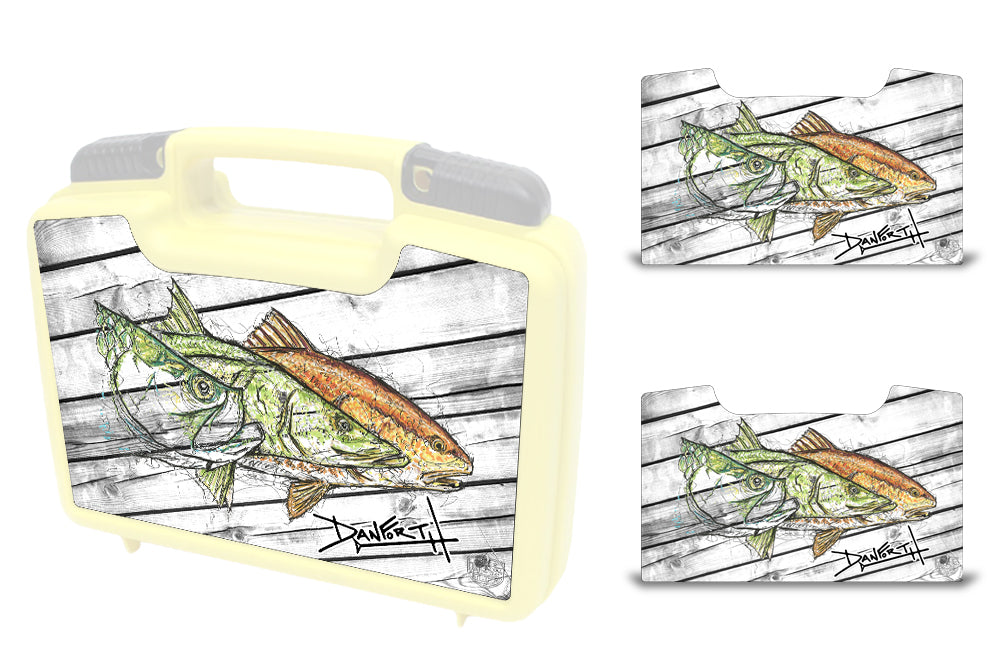 USATuff Wrap For Cliff Outdoors Bugger Beast and Bugger Junior Fly Boxes Graphic Sticker Decal Kits Inshore Slam by David Danforth