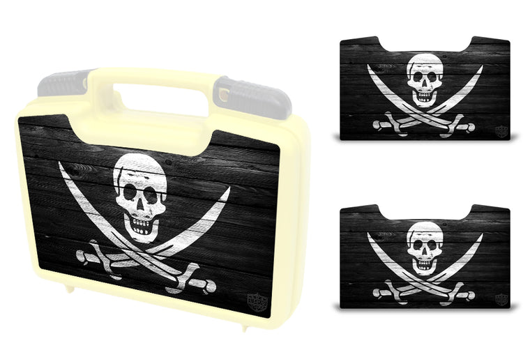USATuff Wrap For Cliff Outdoors Bugger Beast and Bugger Junior Fly Boxes Graphic Sticker Decal Kits Pirate Flag Wood