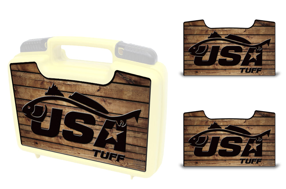 USATuff Wrap For Cliff Outdoors Bugger Beast and Bugger Junior Fly Boxes Graphic Sticker Decal Kits Redfish Wood