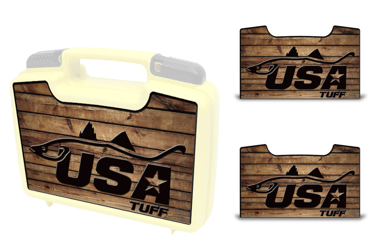 USATuff Wrap For Cliff Outdoors Bugger Beast and Bugger Junior Fly Boxes Graphic Sticker Decal Kits Snook Wood