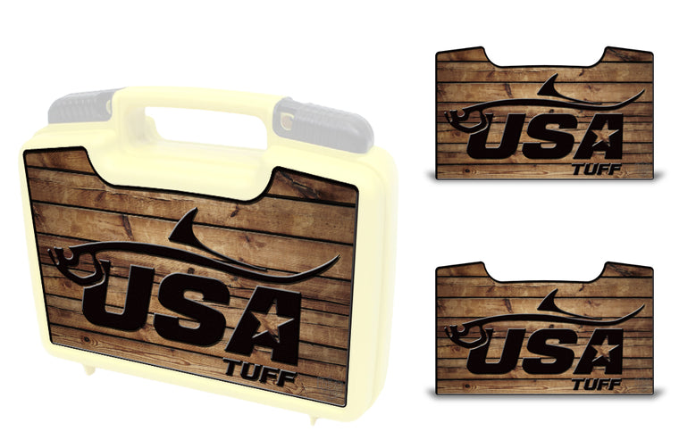 USATuff Wrap For Cliff Outdoors Bugger Beast and Bugger Junior Fly Boxes Graphic Sticker Decal Kits Tarpon Wood