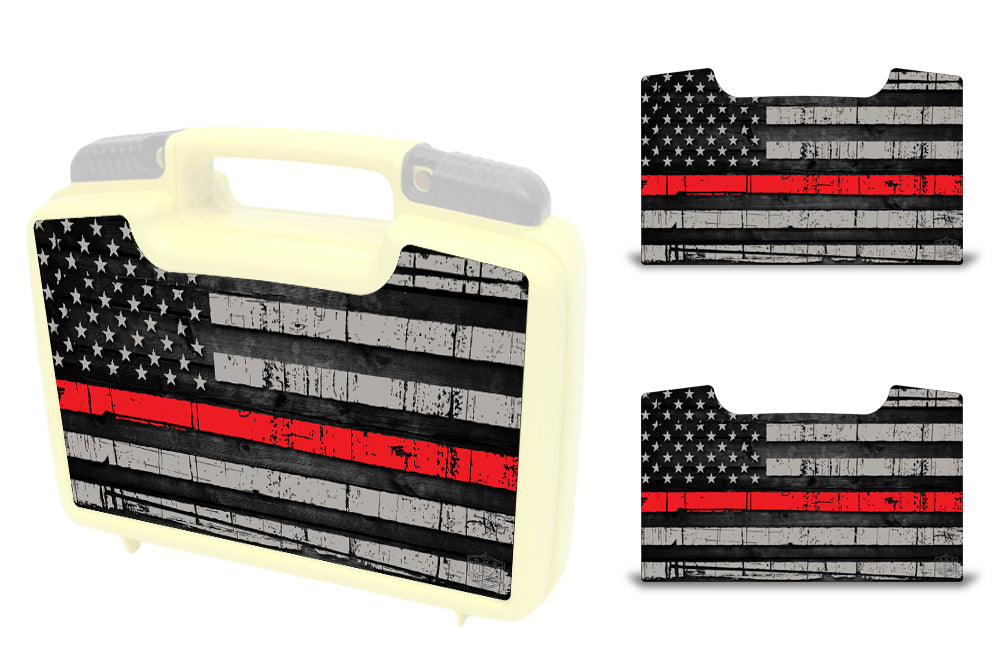 USATuff Wrap For Cliff Outdoors Bugger Beast and Bugger Junior Fly Boxes Graphic Sticker Decal Kits USA Redline Flag