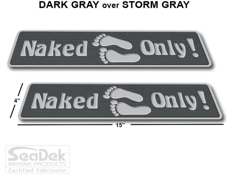 SeaDek Traction Step Pad | 2 Piece Set | 15x4 | DarkGray-StormGray - Naked Only Long