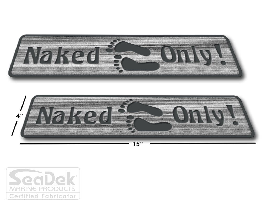 SeaDek Traction Step Pad | 2 Piece Set | 15x4 | StormGray-DarkGray - Naked Only Long