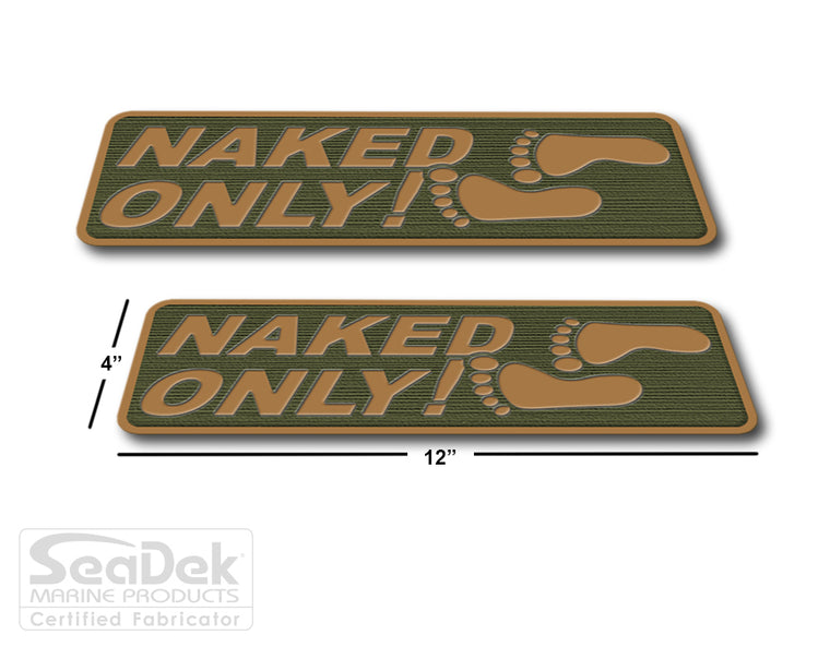 SeaDek Traction Step Pad | 2 Piece Set | 12x4 | OliveGreen-Mocha - Naked Only Stacked