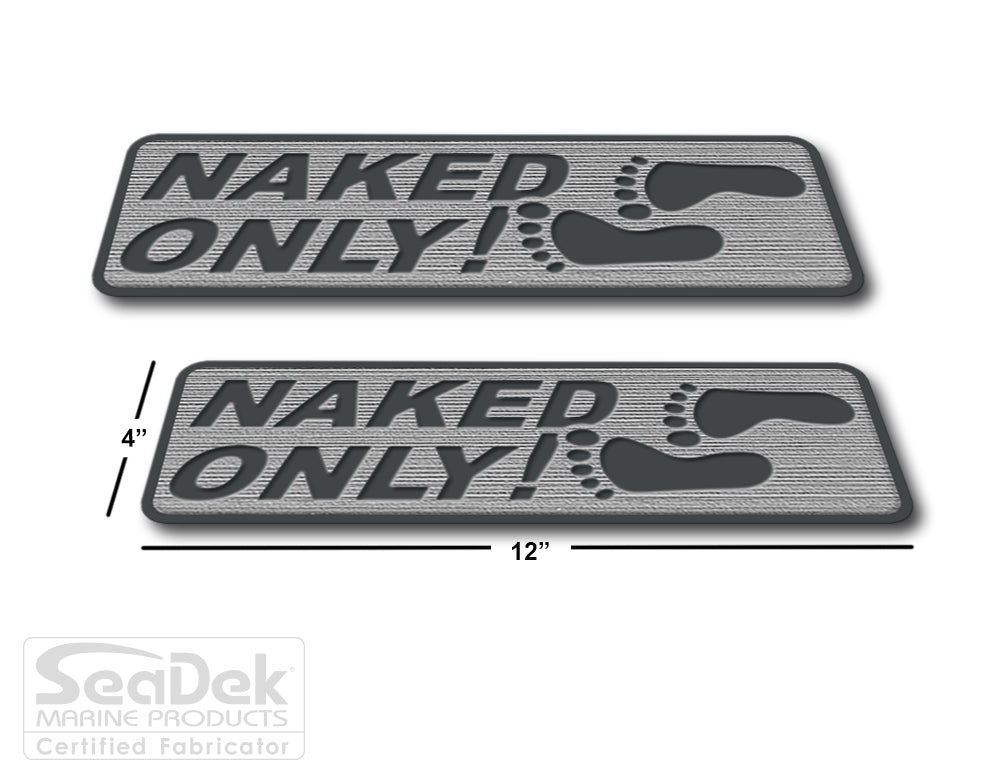 SeaDek Traction Step Pad | 2 Piece Set | 12x4 | StormGray-DarkGray - Naked Only Stacked