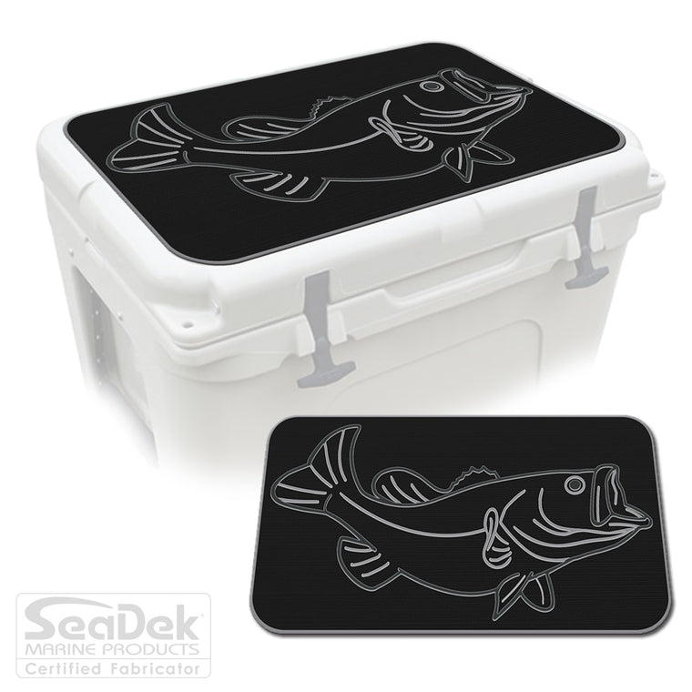SeaDek Cooler Pad Top YETI RTIC ORCA US Flag Bass