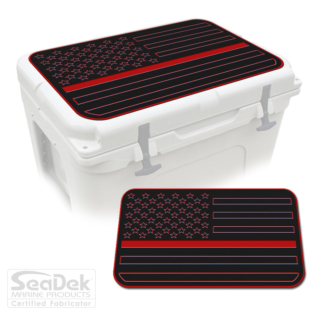 Thin Red Line YETI Cooler Top Pad
