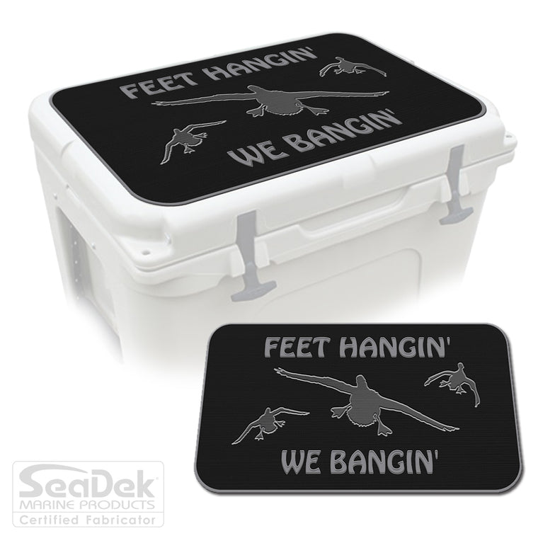 SeaDek Cooler Pad Top YETI RTIC ORCA US Flag Feet Hanging