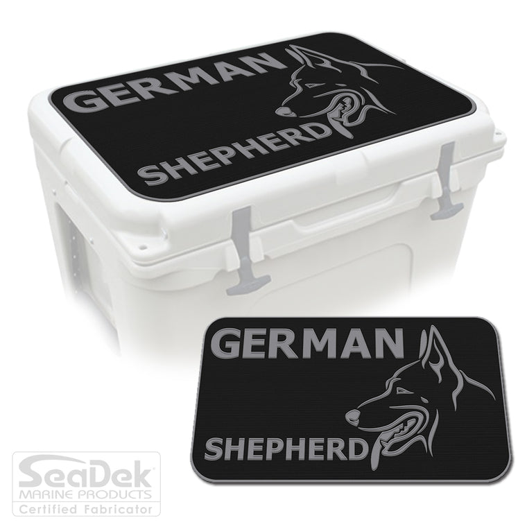 SeaDek Cooler Pad Top YETI RTIC ORCA GERMAN SHEPHERD NAME