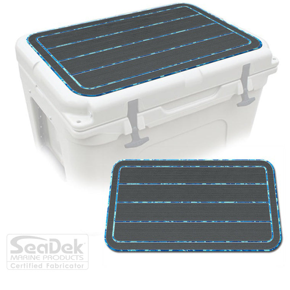 YETI GOBOX 30 TEAK SEADEK COOLER PAD DARK GRAY / AQUA CAMO