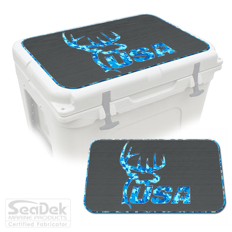 SeaDek Cooler Pad Marine EVA Mat by USATuff Fits YETI RTIC ORCA Ozark Trail Traction Non-Slip Seat Pad
