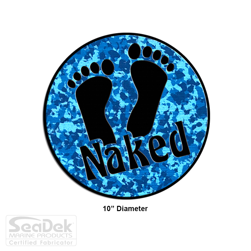 SeaDek Traction Step Pad | 10" Circle | AquaCamo-Black - Naked