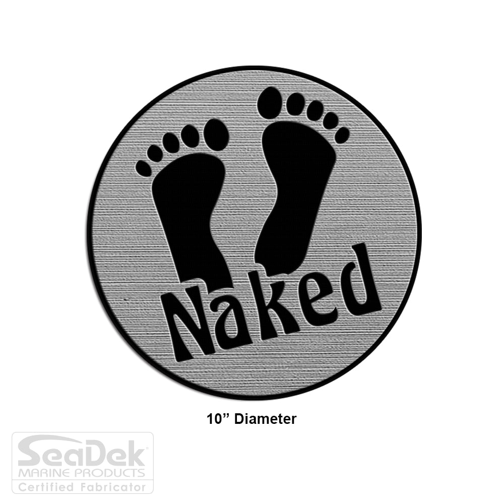 SeaDek Traction Step Pad | 10" Circle | StormGray-Black - Naked