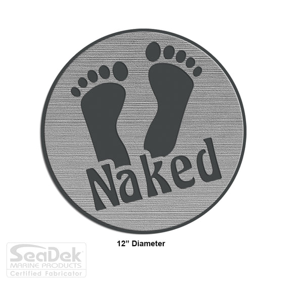 SeaDek Traction Step Pad | 12" Circle | StormGray-DarkGray - Naked