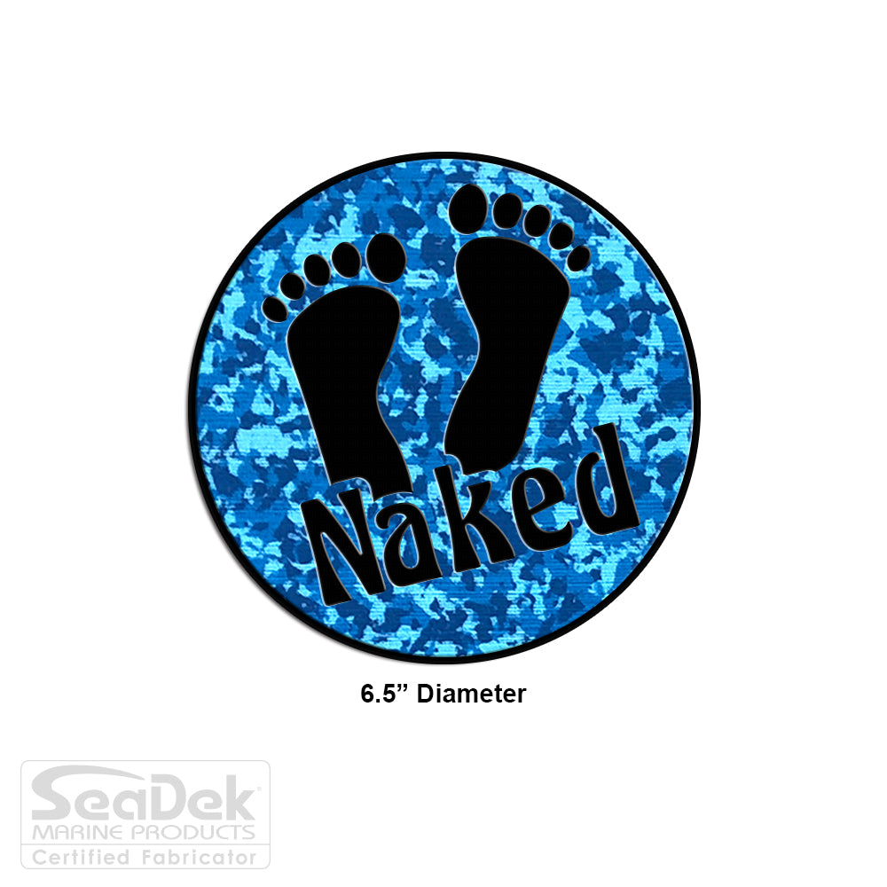 SeaDek Traction Step Pad | 6.5" Circle | AquaCamo-Black - Naked