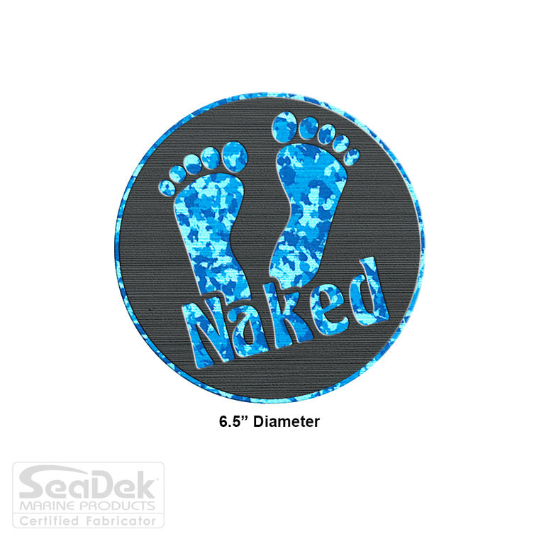 SeaDek Traction Step Pad | 6.5" Circle | DarkGray-AquaCamo - Naked