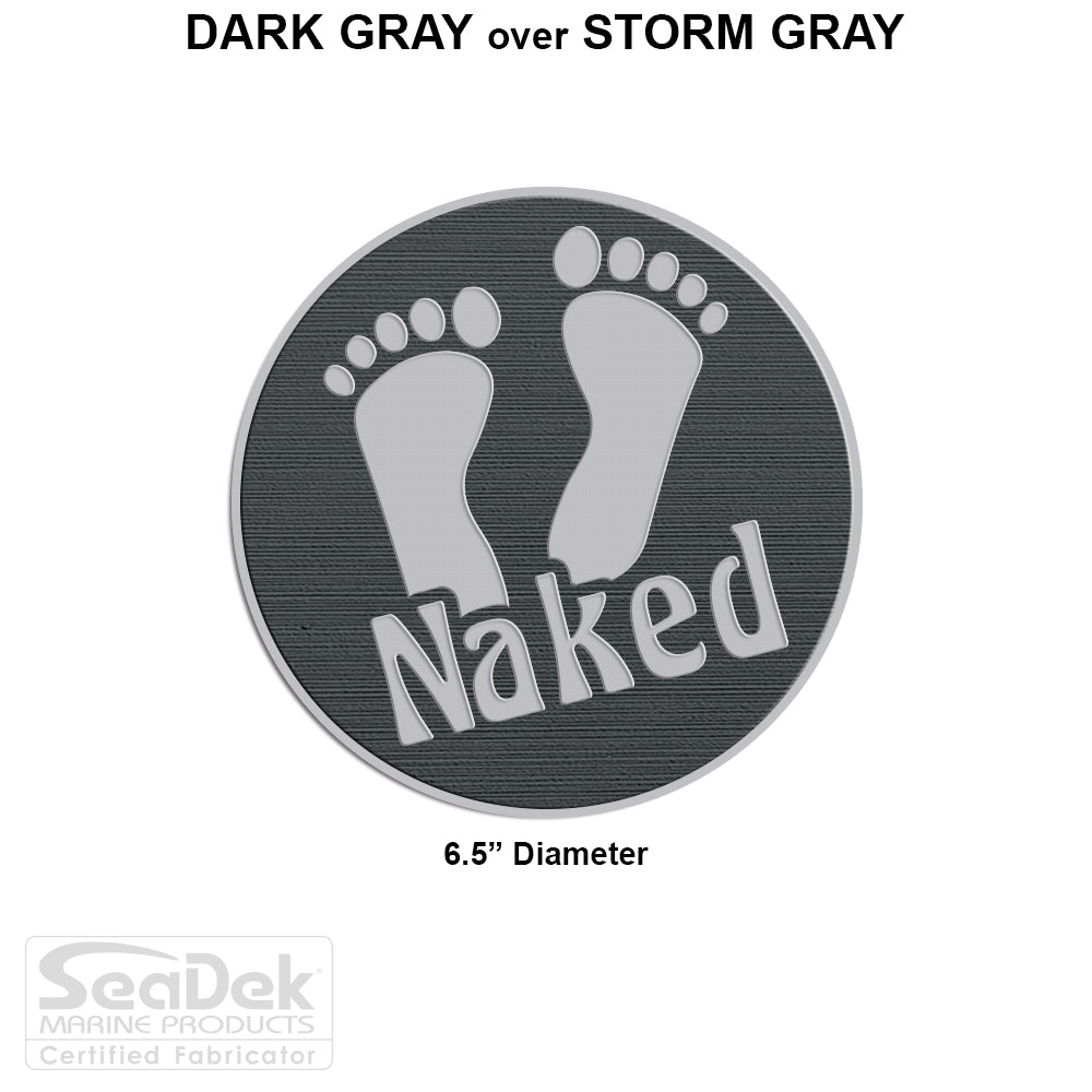 SeaDek Traction Step Pad | 6.5" Circle | DarkGray-StormGray - Naked